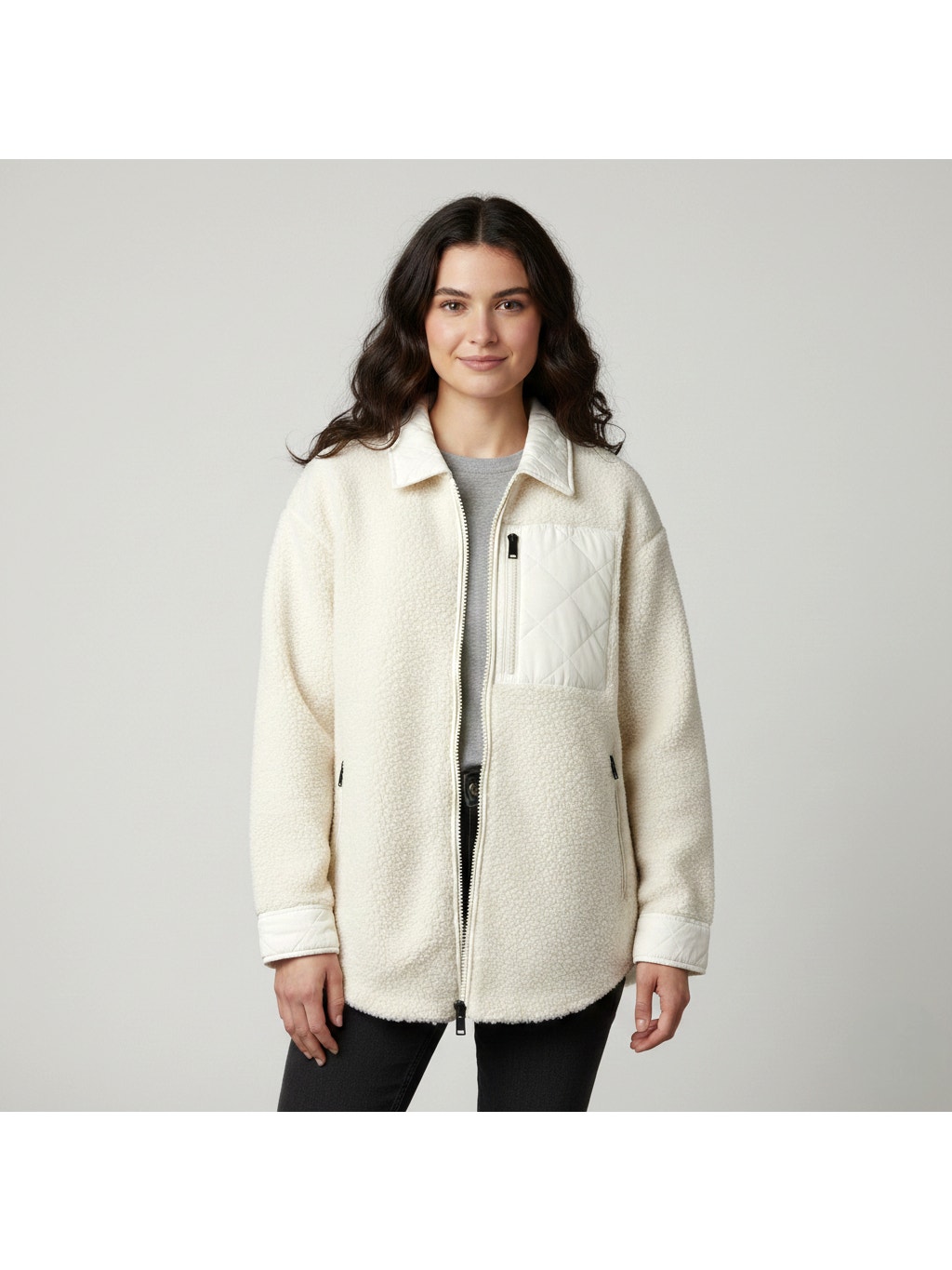 Moose Knuckles Women's Cambridge Sherpa Reversible Shirt Jacket Size Large
